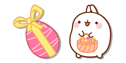 Molang and a Basket of Easter Eggs Cursor