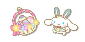 Sanrio Cinnamoroll con Orejas de Conejo y Canasta de Pascua cursor