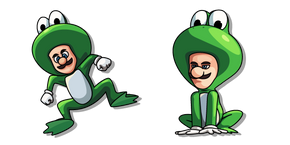 The Super Mario Galaxy Movie Luigi dans un Costume de Grenouille Curseur