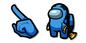 Among Us Personaje Azul Dory de Buscando a Nemo cursor