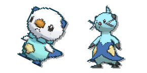 Курсор Pokemon Oshawott and Dewott Pixel