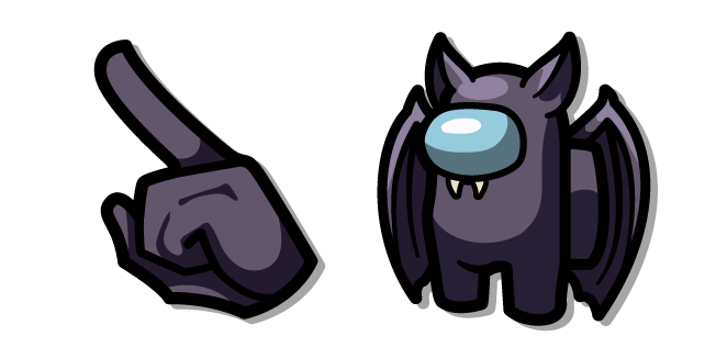 Among Us Personaje Murciélago Gris Cursor