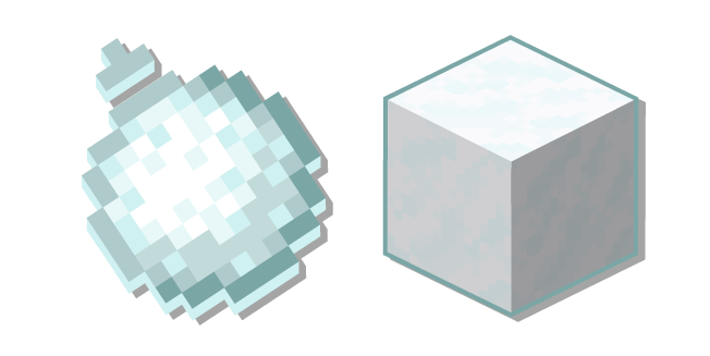 Minecraft Snowball and Snow Block курсор пак – Custom Cursor