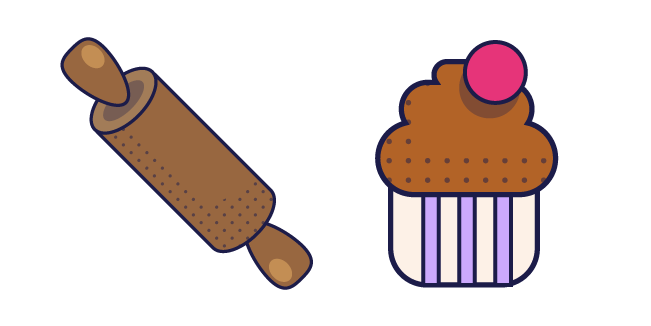 VSCO Girl Rodillo y Cupcake Cursor