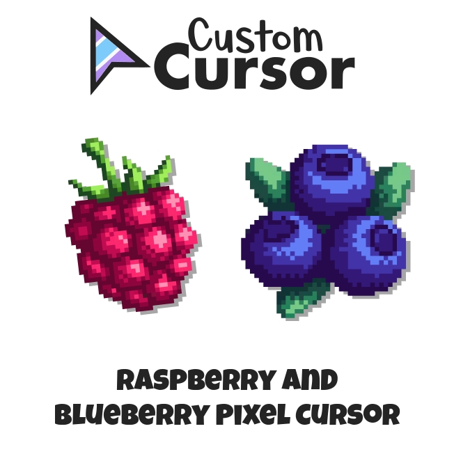 Raspberry and Blueberry Pixel cursor – Custom Cursor
