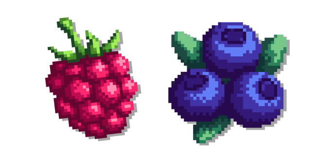 Framboise et Myrtille Pixel Cursor