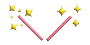 Simple 3D Pink Magical Wand Cursor