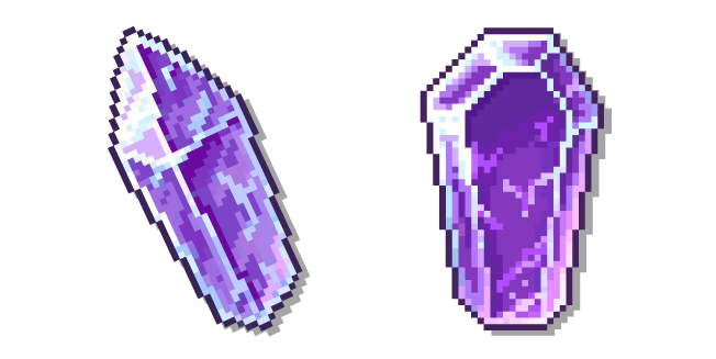 Purple Crystals Pixel Cursor