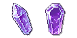 Cristaux Violets Pixel Curseur