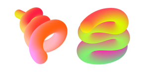 Colorful 3D Abstract Fluid Shapes Cursor