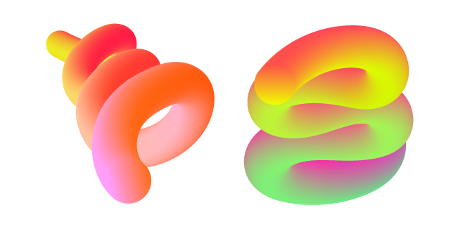 Colorful 3D Abstract Fluid Shapes Cursor