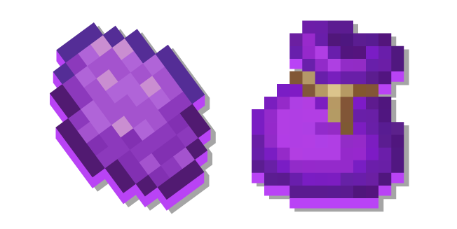 Minecraft Purple Dye and Purple Bundle Cursor