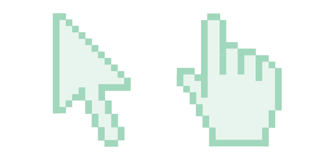 Mint Cream Green Pixel Cursor
