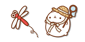 Molang Attrape une Libellule avec un Filet à Papillons Curseur