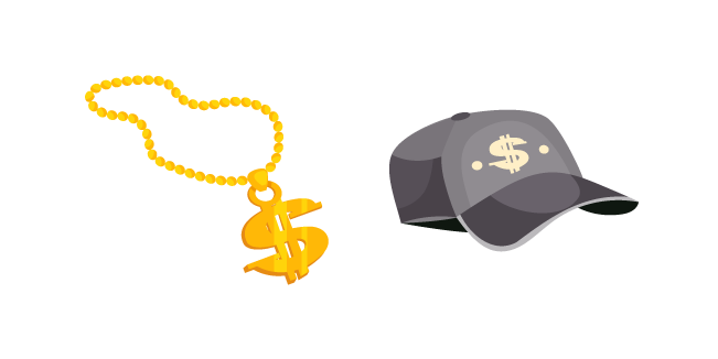 Rapper Gold Chain and Cap Cursor