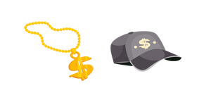 Cadena de Oro y Gorra de Rapero cursor