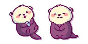 Курсор Kawaii Sea Otter with its Shell
