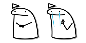 Waiting Flork and Crying Flork Meme Cursor