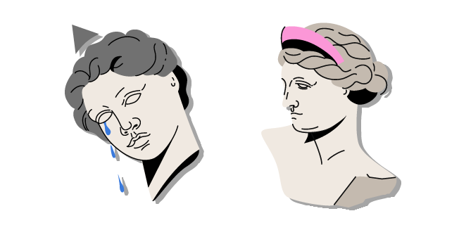 Surreal Greek Statues Cursor
