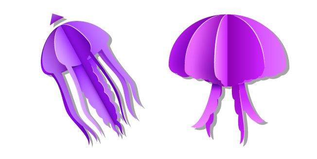 Origami Purple Jellyfish Cursor
