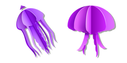 Origami Méduses Violet Curseur