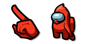 Курсор Among Us Red Cardinal Bird Character