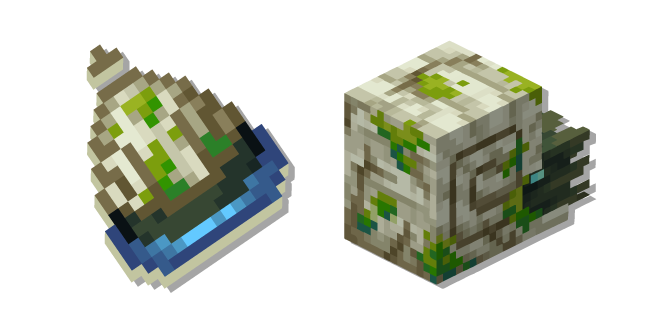 Minecraft Zombie Nautilus and Zombie Nautilus Spawn Egg Cursor