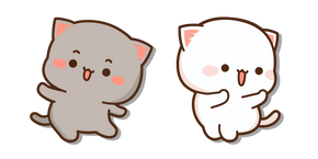 Mochi Mochi Peach Cats Peach et Goma Dansent Curseur