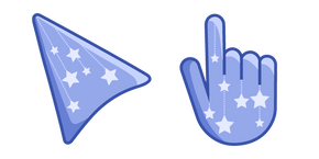 Hanging Stars on Soft Blue Background Cursor