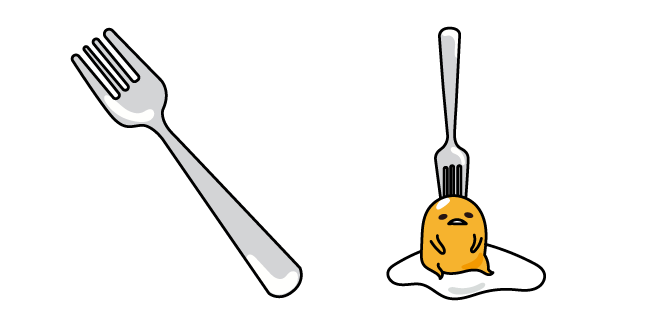 Gudetama y el Tenedor Plateado Cursor