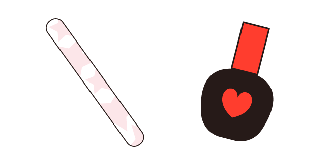 VSCO Girl Nail File and Nail Polish Cursor