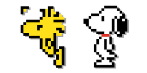 Snoopy and Woodstock Pixel Cursor