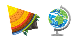 Geography Teacher: Earth's Layers and Globe Cursor