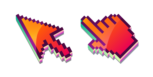 3D Magma en Fusion Pixel Cursor