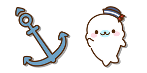 San-X Shirogoma Sailor and Anchor Cursor