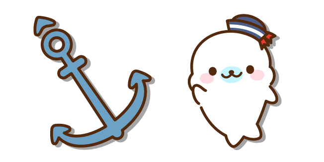 San-X Shirogoma Sailor and Anchor Cursor