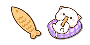Mochi Mochi Peach Cat Comiendo Taiyaki cursor
