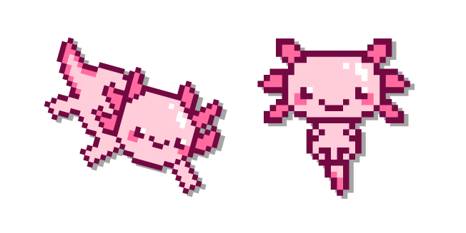 Baby Axolotl Pixel Cursor