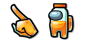 Курсор Among Us Orange Juice Character