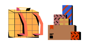 Repartidor: Mochila y Cajas cursor