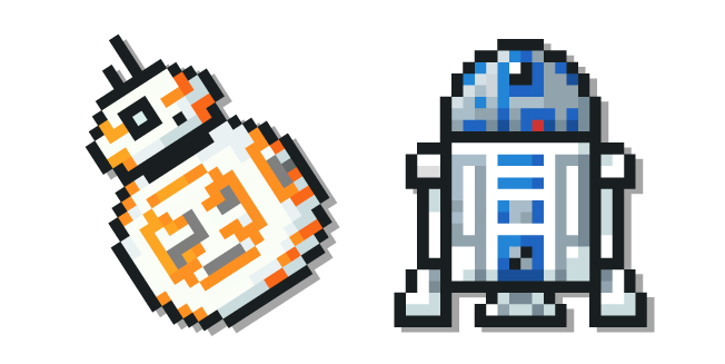 Star Wars R2-D2 and BB-8 Pixel Cursor