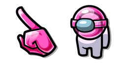 Among Us Personaje Paleta Rosa cursor