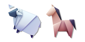 Origami Sheep and Horse Cursor