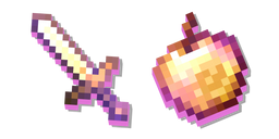 Minecraft Enchanted Golden Apple and Enchanted Golden Sword
