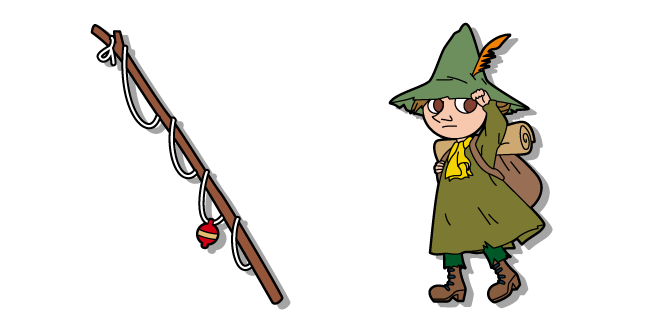 Moomin Snufkin y su Caña de Pescar Cursor