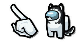 Among Us Personaje Husky Blanco cursor