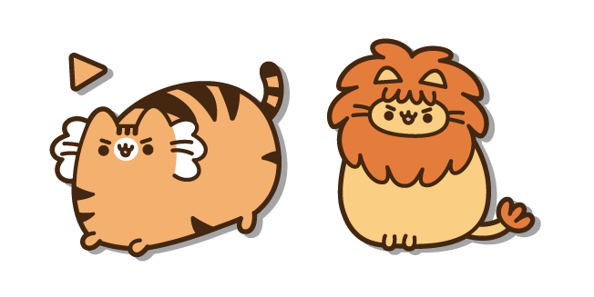 Pusheen Tiger and Lion курсор
