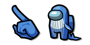 Курсор Among Us Blue Whale Character