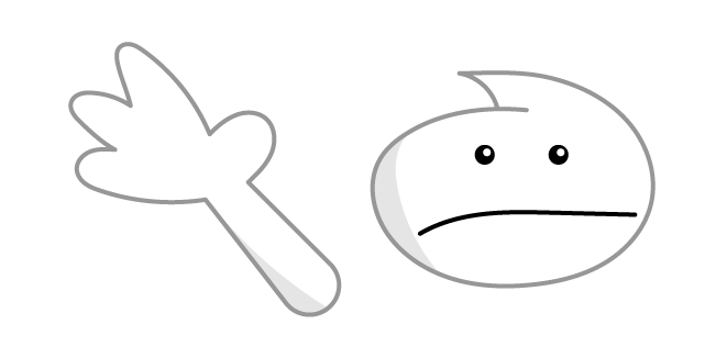 Homestar Runner Mr. Bland and his Hand Cursor