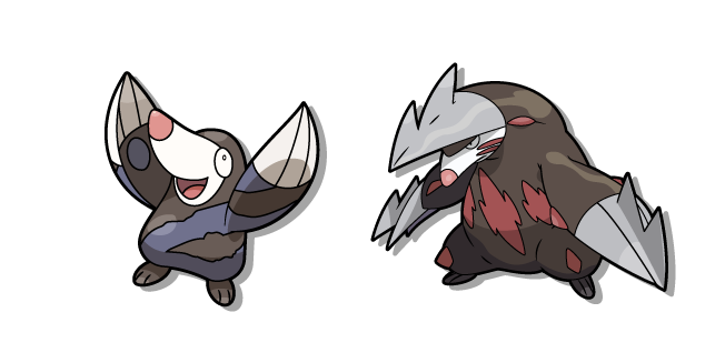 Pokemon Drilbur and Excadrill Cursor